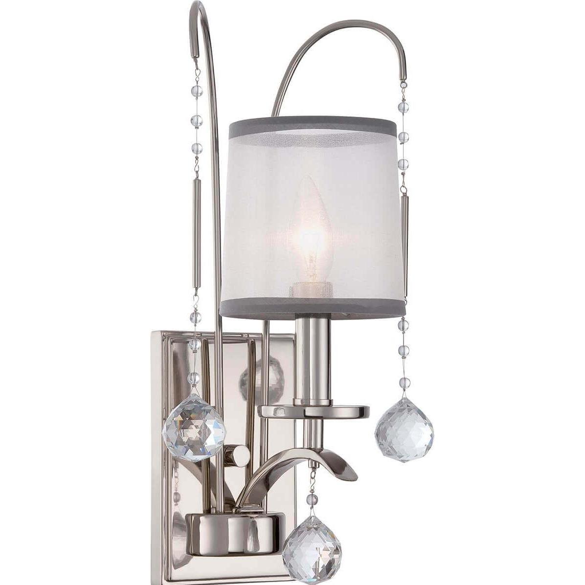 Elstead Lighting, Wandleuchte + Deckenleuchte, Whitney Wandleuchte E14 Imperial Silber (E14)