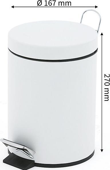 Image du produit kaiserkraft Collecteur de déchets à pédale avec seau intérieur en plastique (3 l)