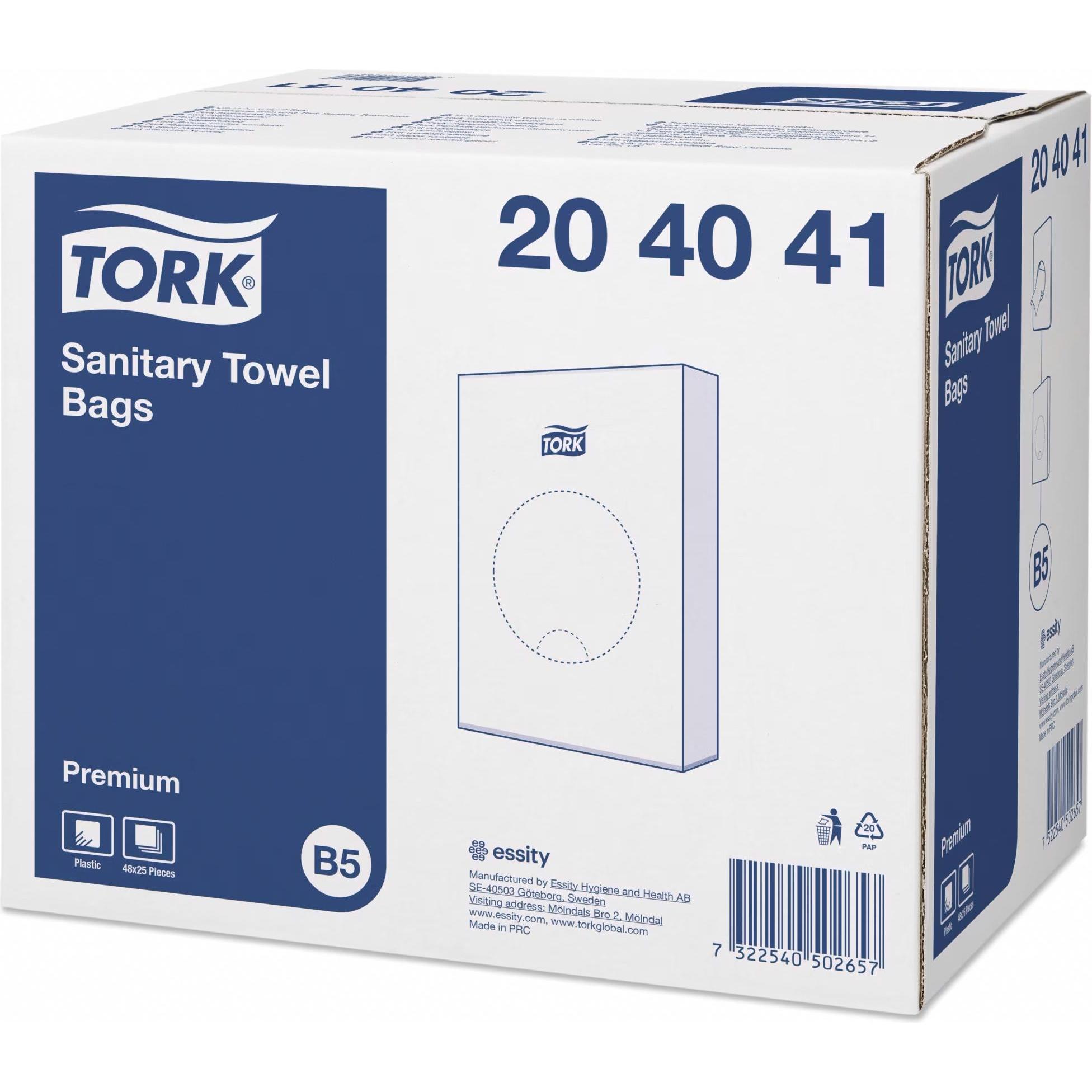 Thumbnail - Tork Hygienebeutel Premium B5 204041 HDPE, Abfallsack, Weiss