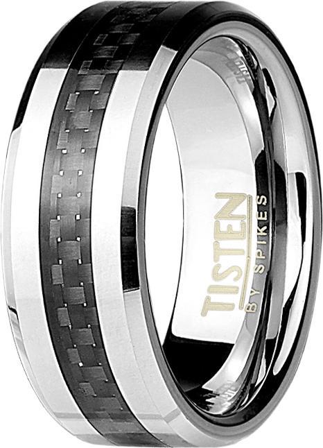 Immagine prodotto Star Piercing Anello argento con strisce di carbonio (61, 900 Platino)