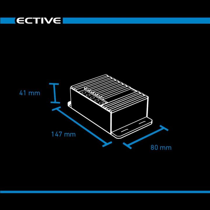 Image du produit Ective MPPT Régulateur de charge solaire DSC12 Régulateur solaire 165WP 12A pour 2 batteries 12V PV