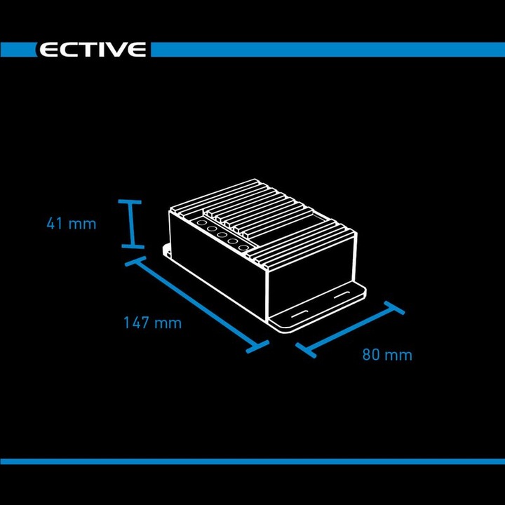 Produktbild Ective MPPT Solar Laderegler DSC12 Solarregler 165WP 12A für 2 12V Batterien PV