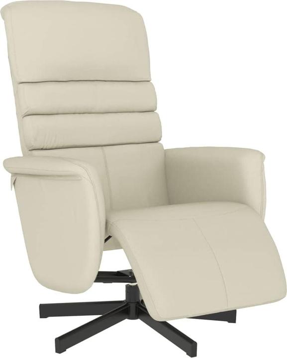 Produktbild vidaXL Relaxsessel mit Fussteil Creme Kunstleder,Farbe