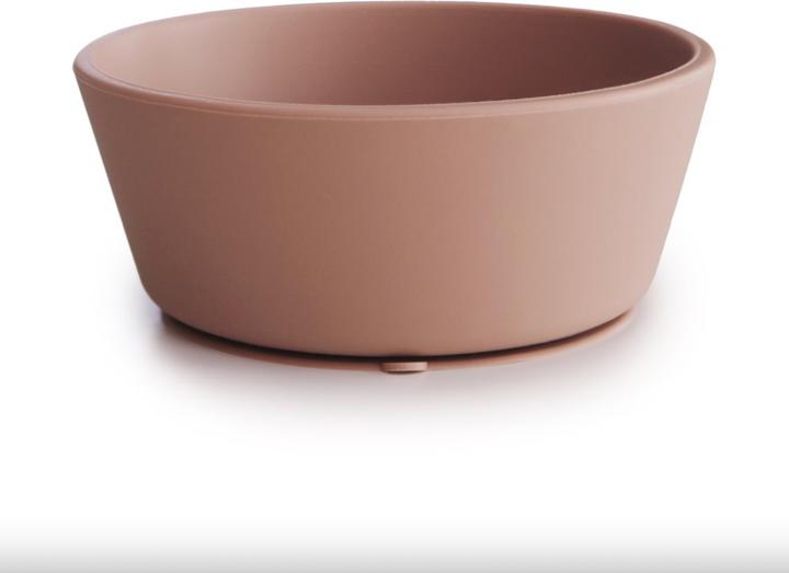 Actual product image Mushie Silicone Bowl with Suction Cup Blush