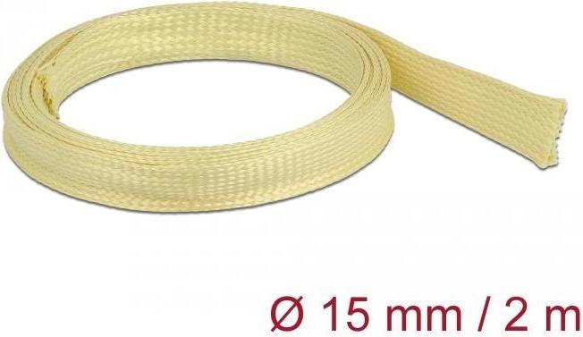 Produktbild Delock Geflechtschlauch aus Aramid Fasern 2 m x 15 mm (Kabelschlauch, 200 cm)