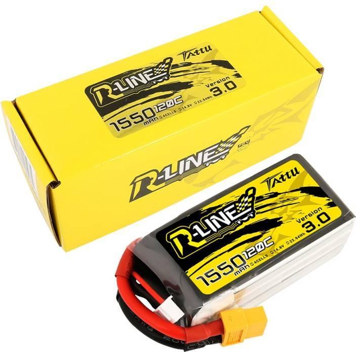 Produktbild Tattu RC-Akku LiPo 1550 mAh 14.8 V 120C R-Line V3.0 (14.80 V, 1550 mAh)