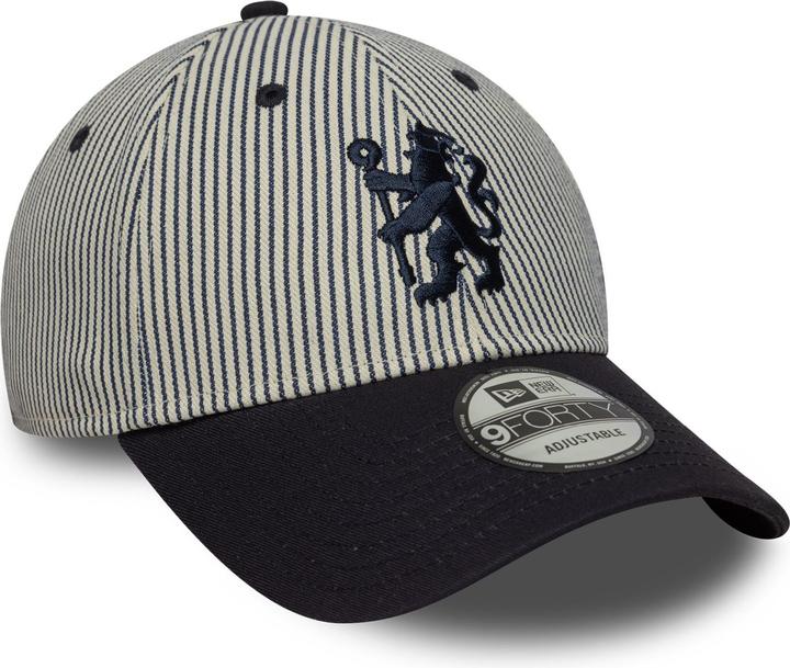 Actual product image New Era 9Forty Adjustable Cap - Pinstripe FC Chelsea Ivory