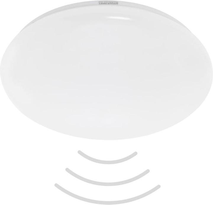 Produktbild Telefunken LED Sensor Deckenleuchte IP44 20W 2000 lm 4000 K neutralweiss HxØ 96/400 mm weiss (2000 lm)