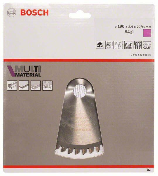Immagine prodotto Bosch Professional Zubehör Lama circolare PRO Multi Material, 190 x 2,4 x 20 mm