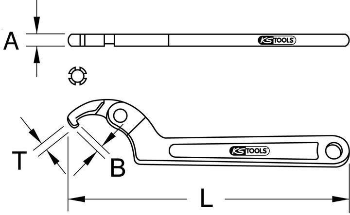 Image du produit KS Tools Clé à crochet articulée avec nez (50 mm, 19 mm, 40 mm, 35 mm, 42 mm, 27 mm, 48 mm, 28 mm, 39 mm, 23 mm, 43 mm, 22 mm, 30 mm, 24 mm, 41 mm, 29 mm, 45 mm, 33 mm, 25 mm, 32 mm, 46 mm, 34 mm, 21 mm, 38 mm, 47 mm, 44 mm, 36 mm, 31 mm, 49 mm, 37 mm, 20 mm, 26 mm)