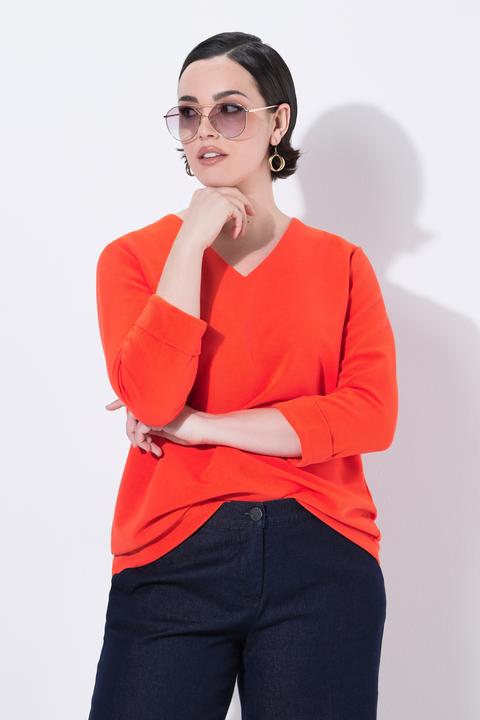 Actual product image Ulla Popken Lightly Textured 3/4 Sleeve Tee (46, 48)