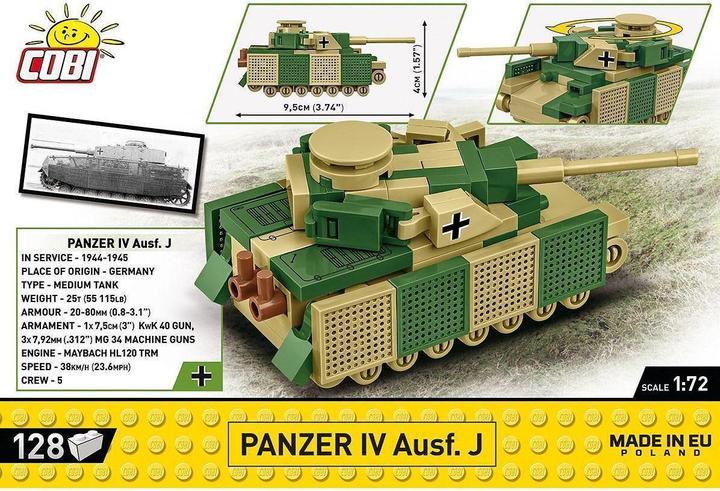 Image du produit Cobi H.C. WWII Panzer IV Ausf.J 1:72