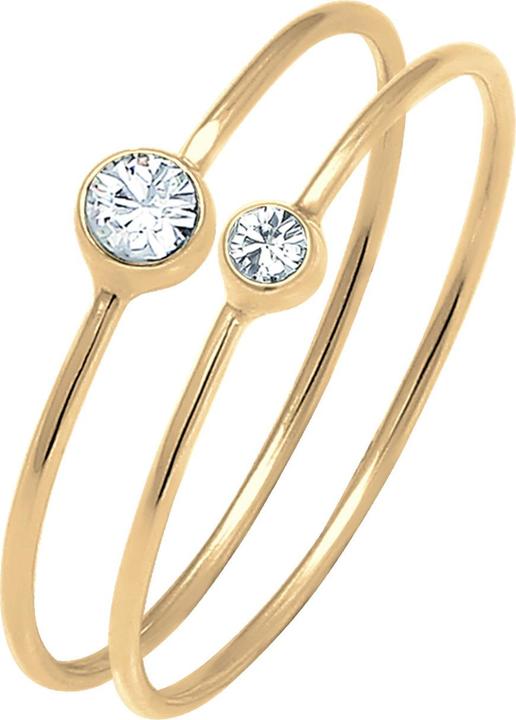Actual product image Elli Ring Set, Solitaire Ring (64, 925 Silver)