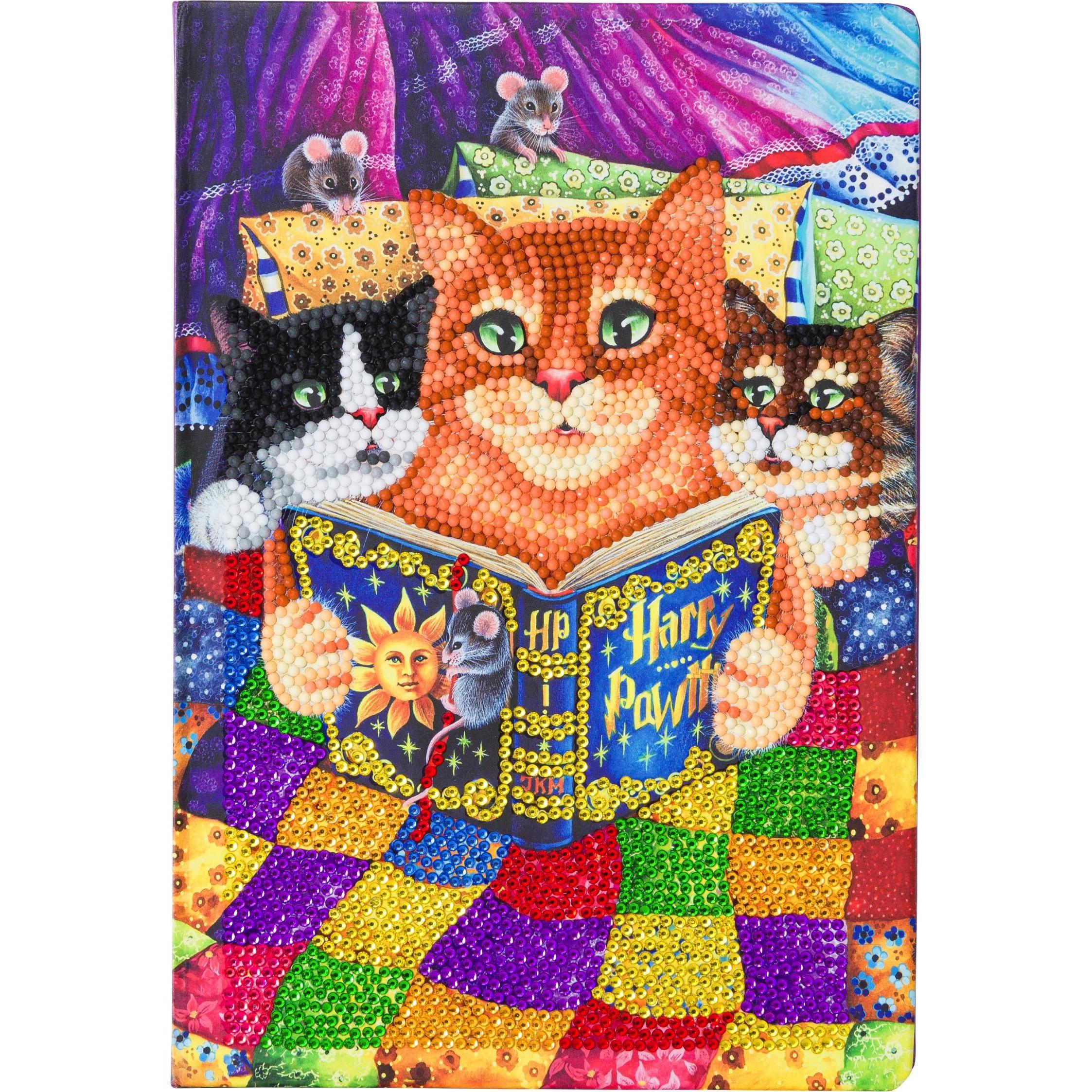 Craft Buddy Kitten Bedtime, Crystal Art Notebook