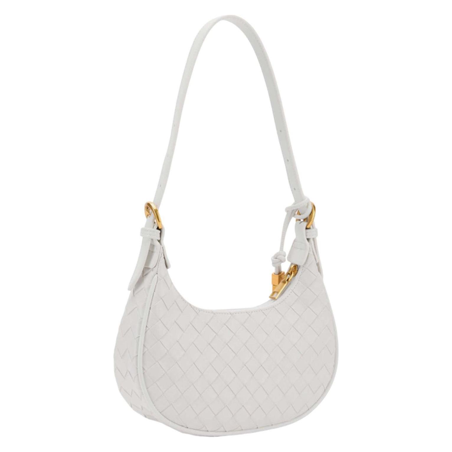 Seidenfelt, Damen, Handtasche, Kinna Round Shoulderbag, Weiss