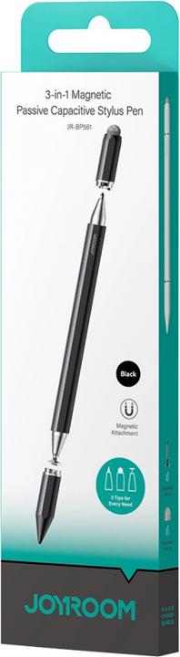 Actual product image Joyroom JR-BP561 3-in-1 Magnetic Stylus Pen - Black
