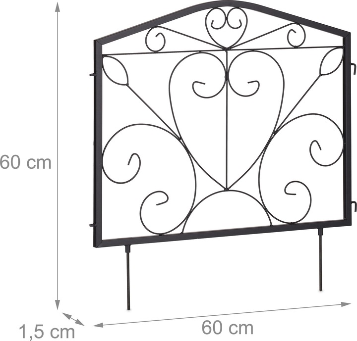 Image du produit Relaxdays 4x Clôture de parterre (240 cm)
