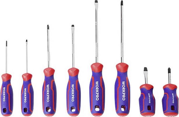 Produktbild Workpro 8 tlg Universal Schraubendreher-Set PH0, PH1, PH2