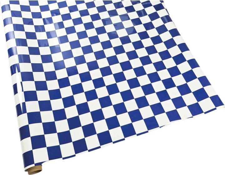 Planet-Hobby Bügelfolie Blau / Weiss Quadrat (3x3cm) 10 Meter