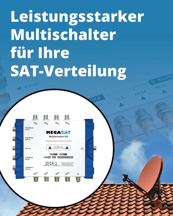 Actual product image Megasat Multiswitch 5/8 (Multi switch)