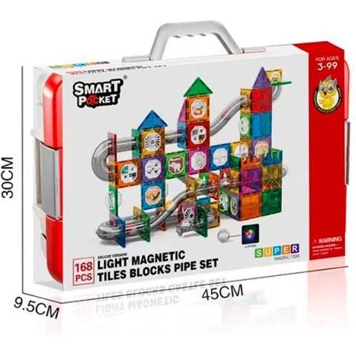 Askato Klocki magnetyczne 168 elementów