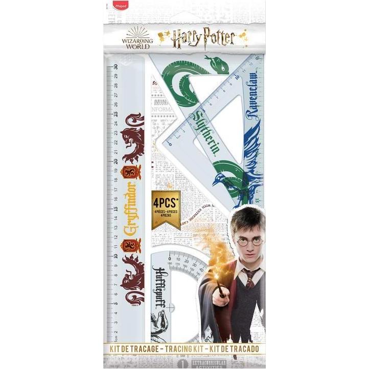 Maped, Lineal, Zeichenset 4teilig Harry Potter (300 mm)
