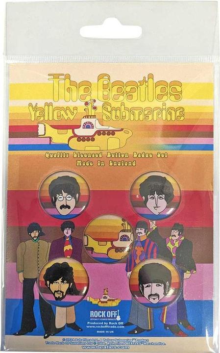 Actual product image The Beatles Yellow Submarine Portrait Badge (Pack of 5)