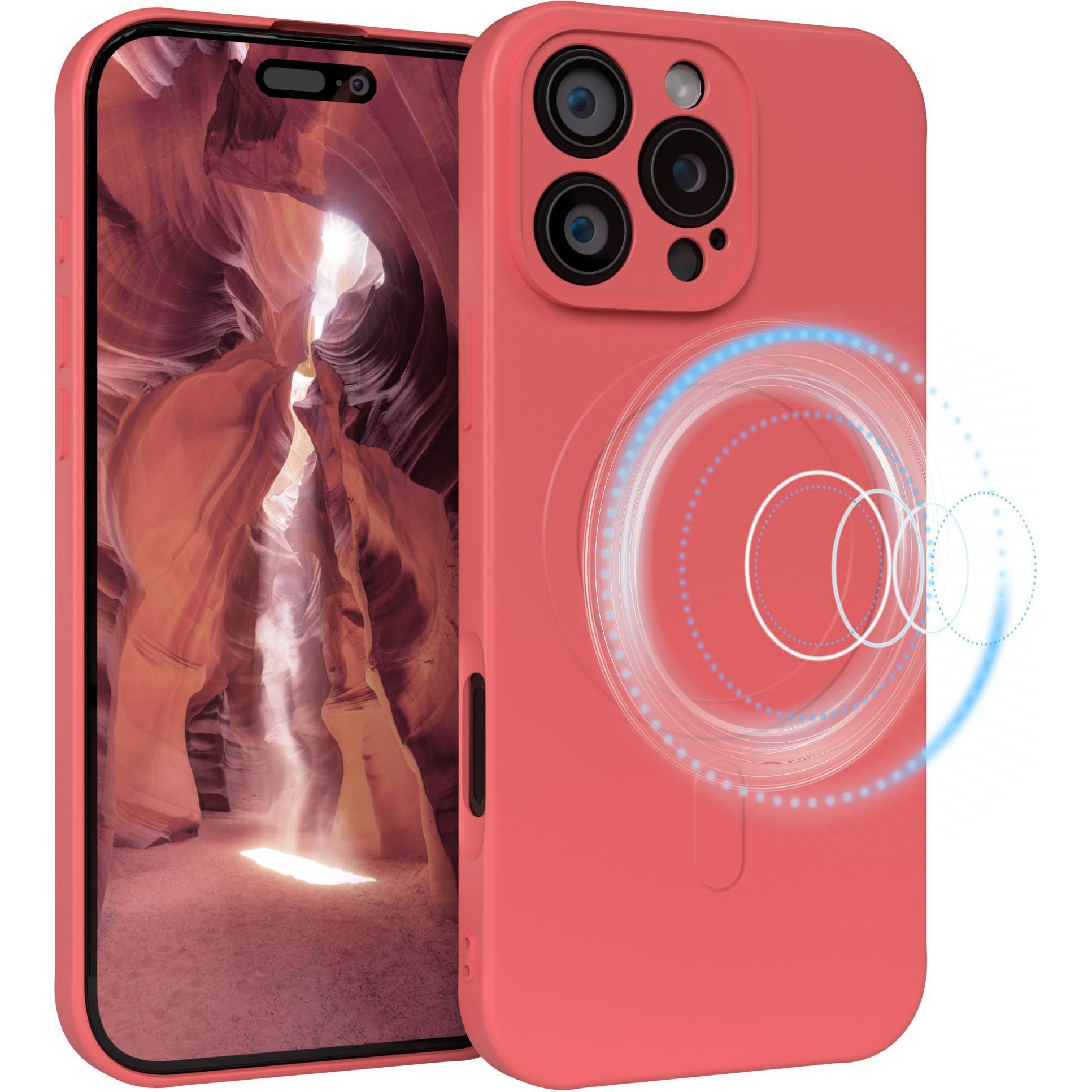 EAZY CASE iPhone 16 Pro Max TPU MagSafe Hülle (Apple iPhone 16 Pro Max), Smartphone Hülle, Rot