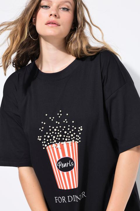 Actual product image Studio Untold T-Shirt, oversized, Popcorn-Print mit Zierperlen (46, 48)