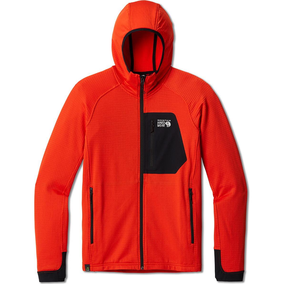 Mountain Hardwear, Herren, Jacke, M Polartec Power Grid Full Zip Hoody (XL), Orange, XL