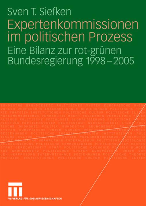 Produktbild Expertenkommissionen im politischen Prozess (Deutsch, Sven T. Siefken, 2007)