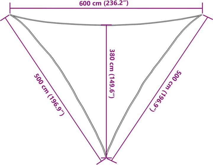 Produktbild vidaXL Sonnensegel farbe 100% Polyester Oxford (5 x 5 x 6 m)