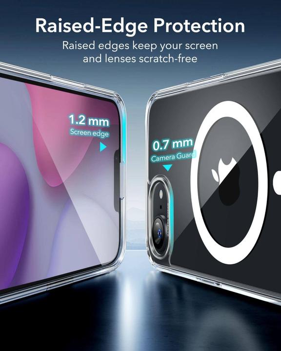 Actual product image ESR Classic Hybrid Halolock MagSafe iPhone 16e Case - Clear (Apple iPhone 16e, Apple iPhone 17e)