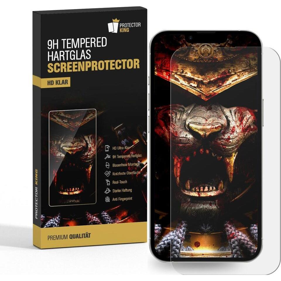 Thumbnail - Protectorking 6x 3D A++ echtes Tempered 9H Panzerhartglas KLAR (6 Stück, Apple iPhone 14 Pro Max), Smartphone Schutzfoli...