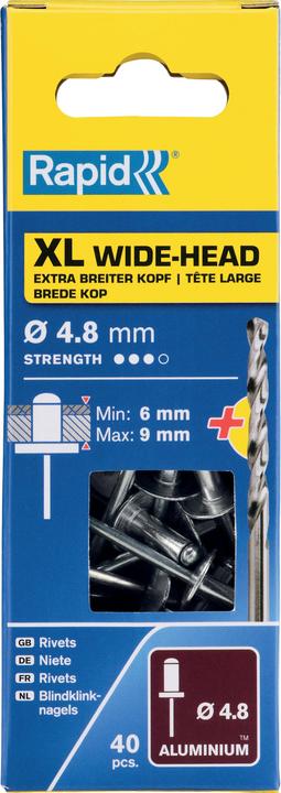 Actual product image Rapid XL blind rivet Ø 4.8 x 12 mm