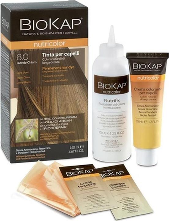 Produktbild Bios Line Biokap Nutricolor Hair Dye 8.0 Light Blonde 140ml (8.0 Hellblond)