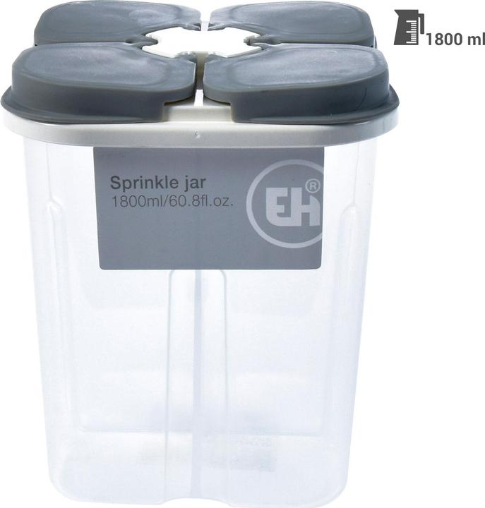 Actual product image Excellent Houseware Set of 2 storage jars with 4 compartments, 1800 ml (1.80 l)