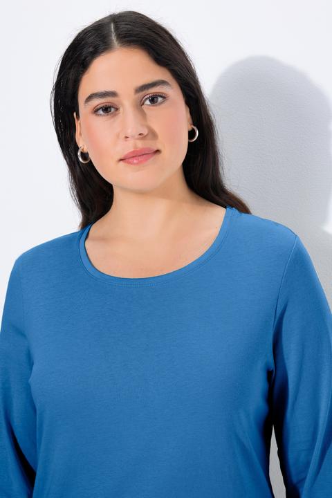 Produktbild Ulla Popken Shirt, Slim, Rundhalsausschnitt, Langarm (50, 52)