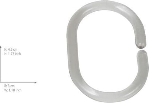 Actual product image Wenko Shower curtain rings