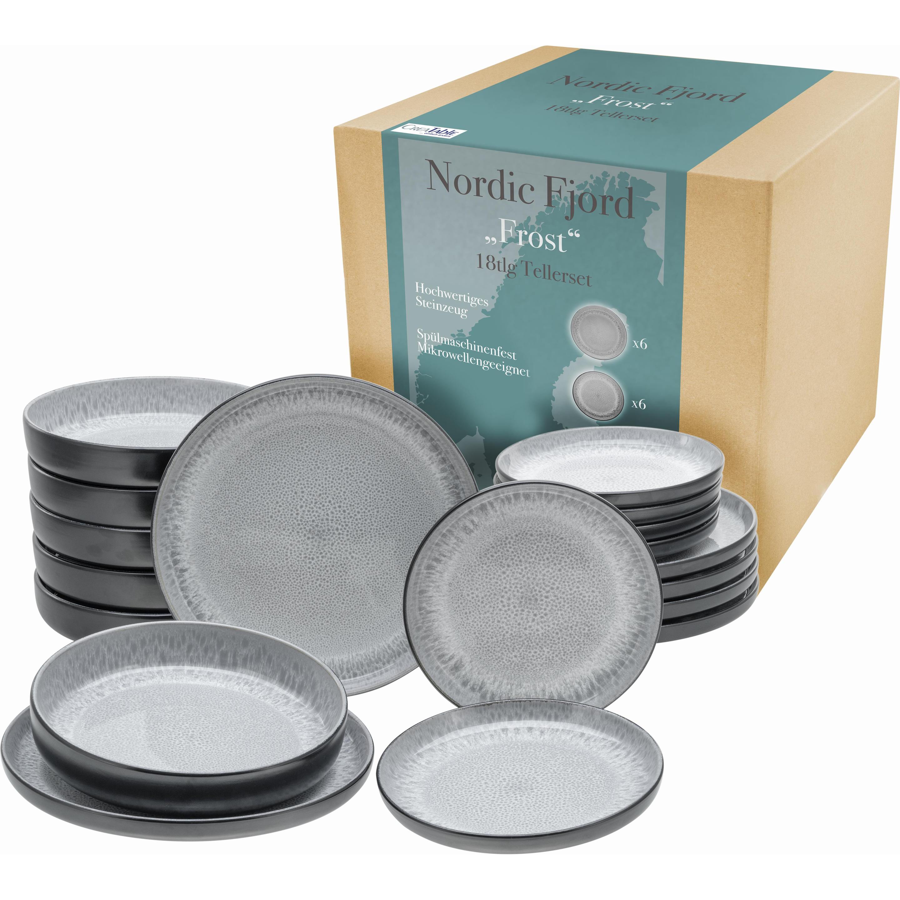 CreaTable, Geschirrset, Nordic Fjord (18 Stück)