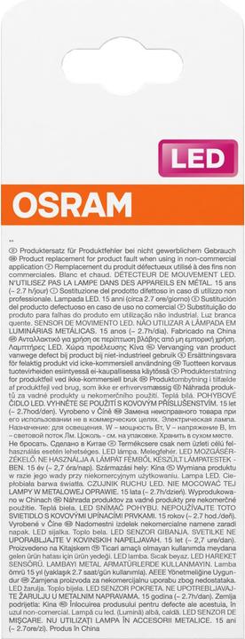 Produktbild Osram Led Motion Sensor Classic A Filament (E27, 7.30 W, 806 lm, 1 x, E)