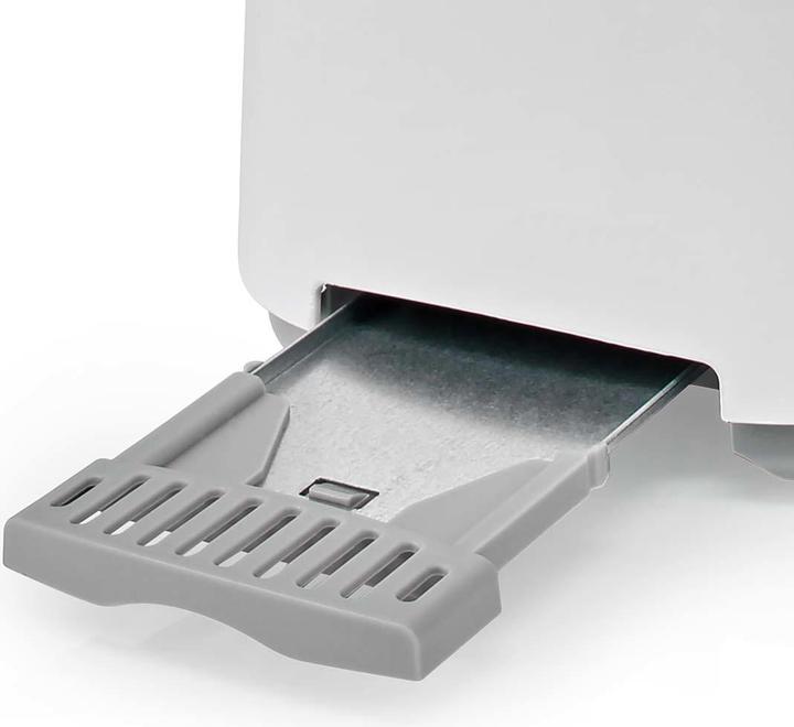 Actual product image Nedis Toaster 2 Slots Browning levels: 7 Defrost feature Bun rack White