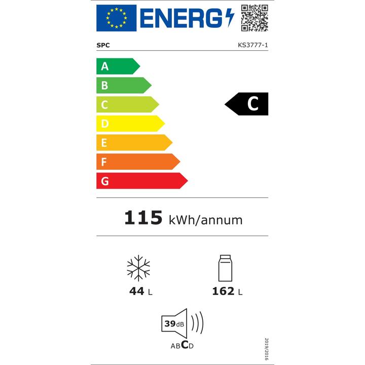 Energy Label SPC KS3777-1 RD (206 l)