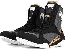 Produktbild Venum Boxschuhe Boxstiefel / Elite / Schwarz-Weiss-Gold / EU 44 (44)