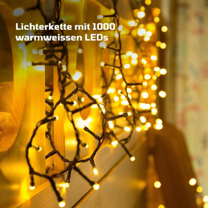 Image du produit Hermex LED Lichterkette 20m Cluster-Lichterkette Weihnachtsbeleuchtung (20 m)