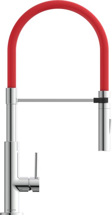 Image du produit Schütte Robinet Cuisine STILO Robinet d'évier Chrome Noir Chrome Rouge Pivotant 79180
