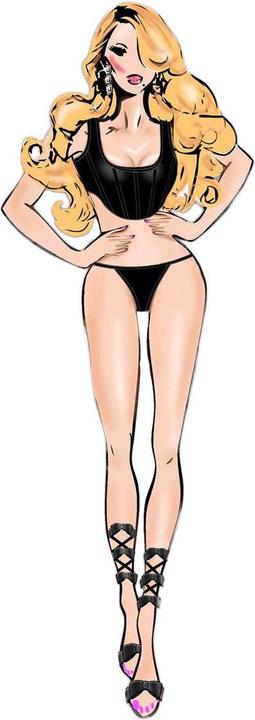 Produktbild Bombshell Boudoir Cropped Zip Back Corset Set Black S (S)