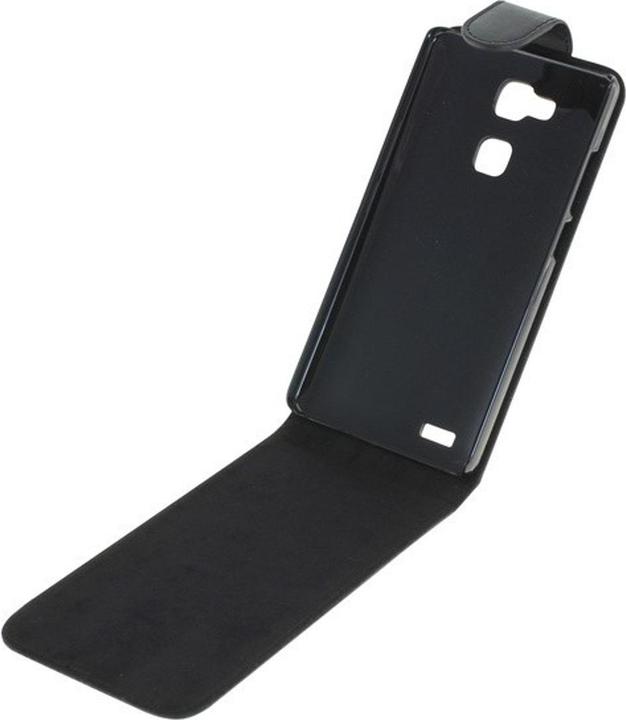 Produktbild König Design OTB Tasche (Kunstleder) für Huawei Ascend Mate 7 Flipcase schwarz (Huawei Ascend Mate 7)