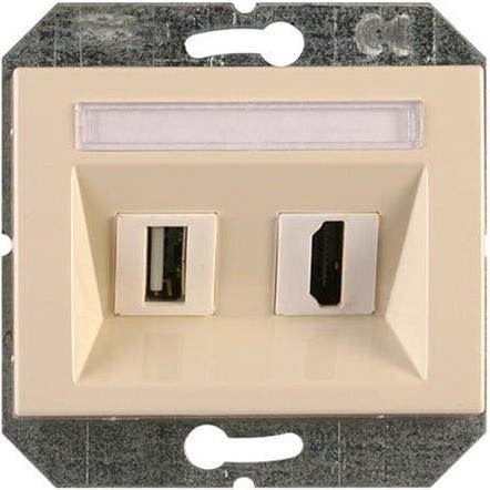 Vila HDMI And USB Port (Beige Colour Xp500, Dockingstation + USB Hub, Beige