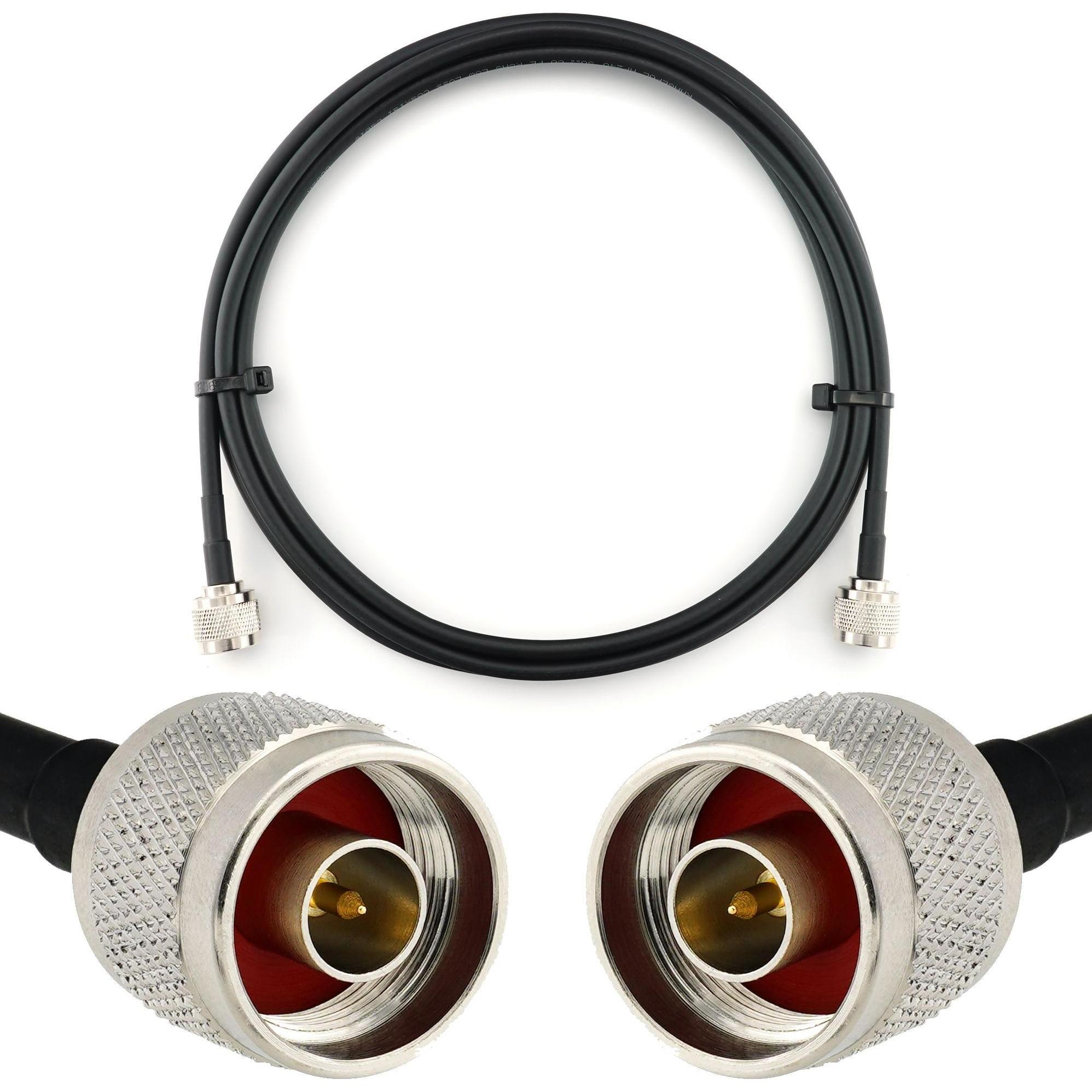 Rangeful Cavo coassiale da N maschio a N maschio da 1 metro??? HF240 (equivalente a LMR240) HF240-NM-NM-1, Cavo antenna
